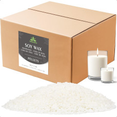 Waxcanpy sojas vasks svecēm, augstākās kvalitātes sveču vasks (1KG)